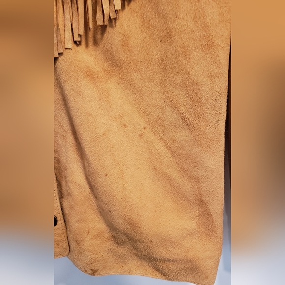 VAKKO Jacket Suede Leather Boho Fringe - Picture 7 of 8